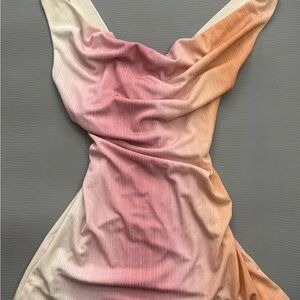 Pink and Cream Ombre Dress